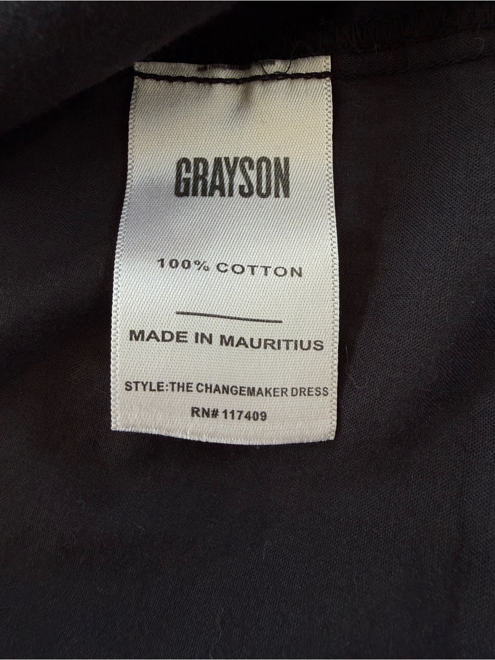 Grayson Changemaker Dress LBD Black Cotton Shirt Dress Size 05 XL‎ Chic - Picture 7 of 10